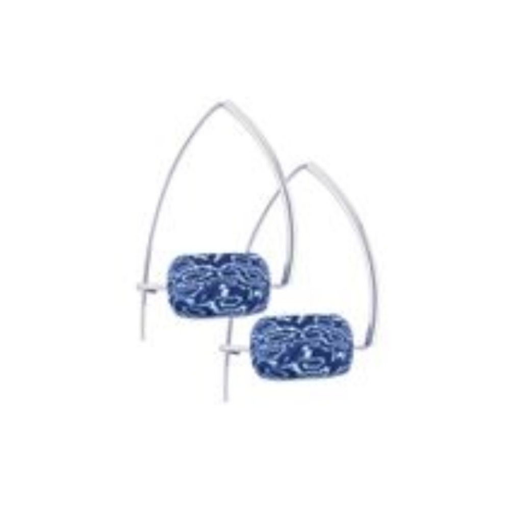 Dutch Blue & White Jilzarah Contemporary Earrings